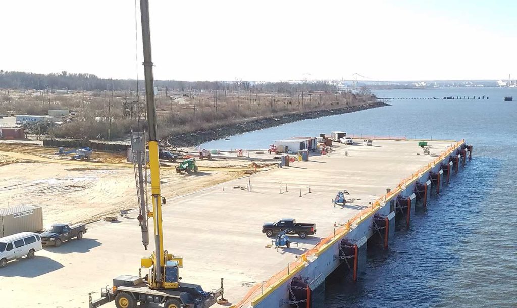 Large renovation project in New Jersey port, utilising 15 SFT Cone