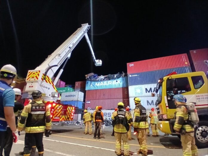 Incheon container fire
