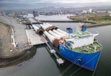 Inch Cape’s first XXL monopiles arrive at port of Leith
