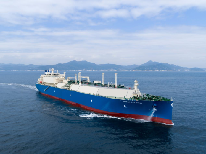 LNG-carrier Maran Gas Chios, by the Angelicoussis Group.