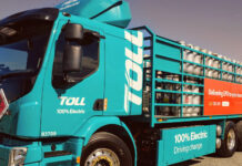 Toll Group and Origin Energy launch electric truck for LPG delivery