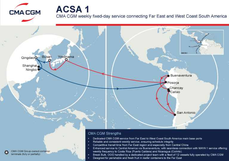 CMA CGM updates M2X and ACSA 1 service rotations - Container News