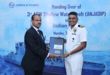 Indian Navy receives indigenous ASW Shallow Water Craft Anjadip