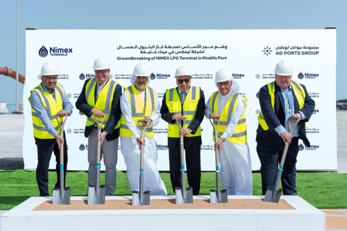 AD Ports Group and Nimex Terminals have broken ground on the UAE’s first private-sector LPG terminal at Khalifa Port. AD Ports Group and Nimex Terminals have broken ground on the UAE’s first private-sector LPG terminal at Khalifa Port.