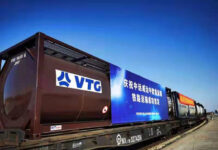 COSCO widens interest in tank containers, buys out German JV partner f VTB tank containers being railed from China