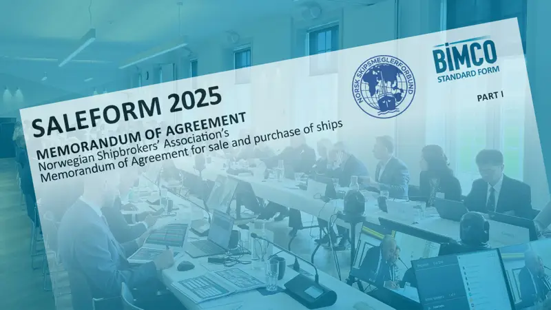 Norwegian Shipbrokers’ Association and BIMCO adopt SALEFORM 2025