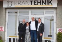 Liebherr partners with KranTehnik EU to modernize Balkan crane fleet From left to right: Marco Guariglia, Managing Director Sales Liebherr Tower Cranes; Sanela Zanko, Managing Director KranTehnik EU; Mario Zanko, Technical Director KranTehnik EU; Jochen Schwarz, Area Sales Manager Liebherr Tower Cranes.
