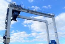MITSUI E&S wins order for 17 electric RTGs at Port of Tokyo Rubber Tired Gantry Cranes (Demonstration unit in MITSUI E&S Oita factory)