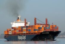Hapag-Lloyd container vessel hit by projectile fragments near Strait of Hormuz Source Blessing Container Ship