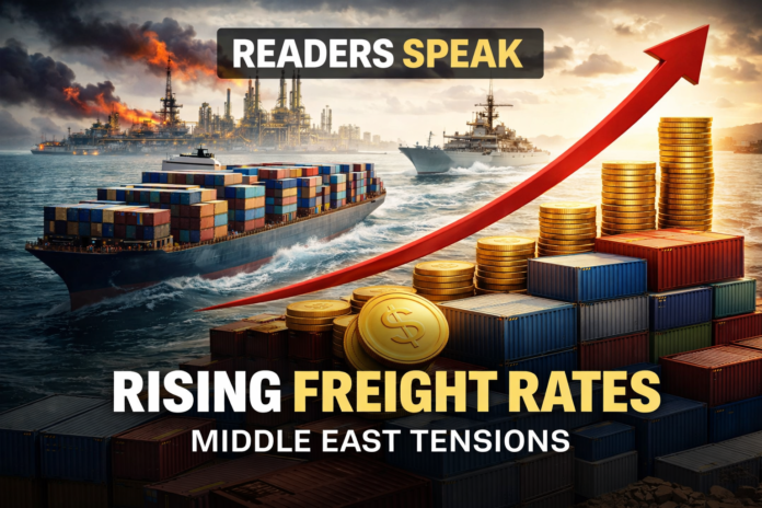 Readers Speak: Freight rates lead impact of Middle East tensions