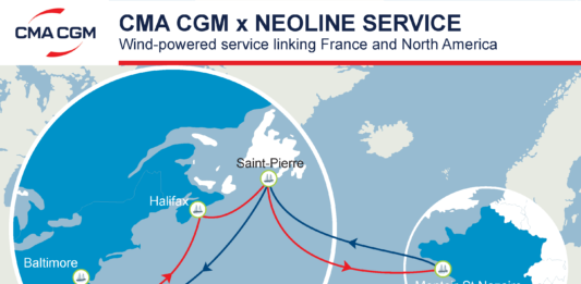 CMA CGM announced an enhancement ,offering customers access to sailings operated by the wind-powered vessel NEOLINER ORIGIN.