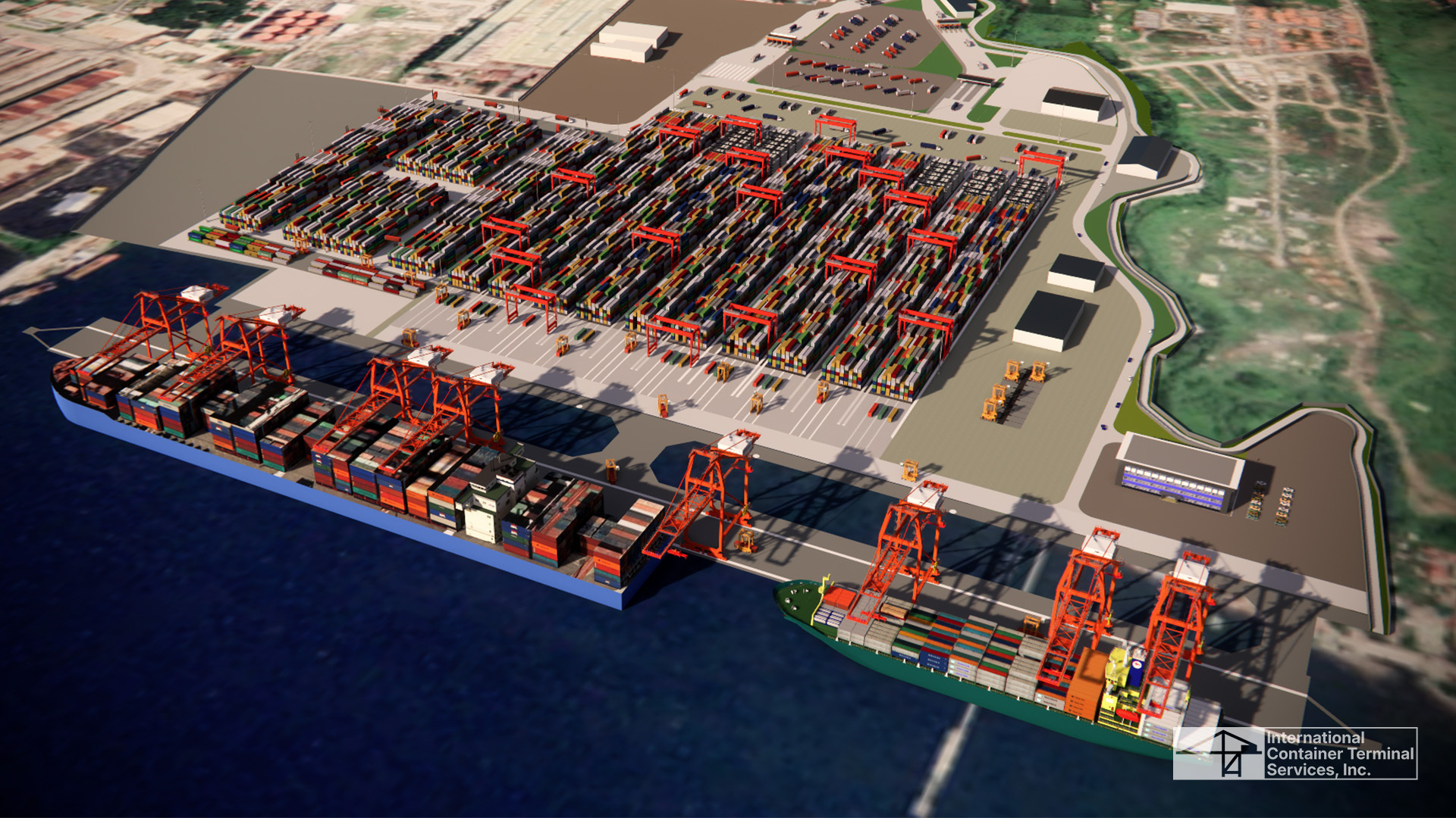 Artist's perspective of South Luzon Container Terminal