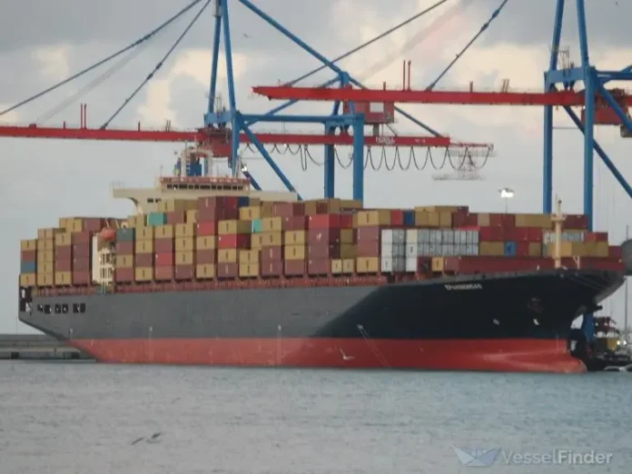 A container vessel linked to Greek interests came under fire while sailing near the coast of Oman, raising fresh concerns