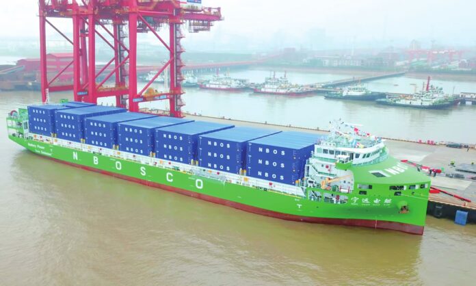China has taken a major step in green shipping with the delivery and deployment of the world’s largest fully electric container vessel