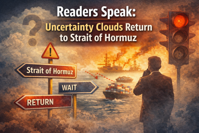 Readers Speak: Uncertainty clouds return to Strait of Hormuz