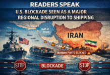 Readers Speak: U.S. blockade seen as regional shipping disruption Readers Speak: U.S. blockade seen as regional shipping disruption