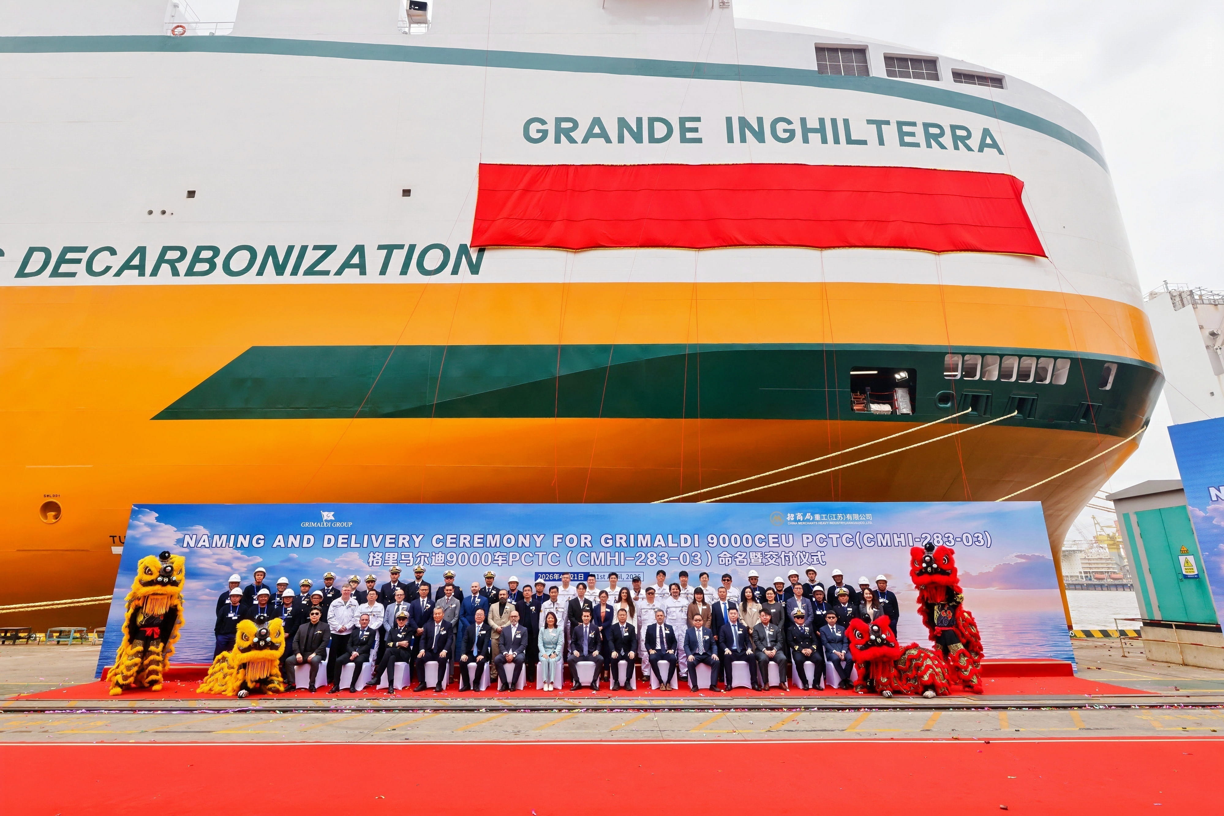 Grande Inghilterra Naming and Delivery Ceremony