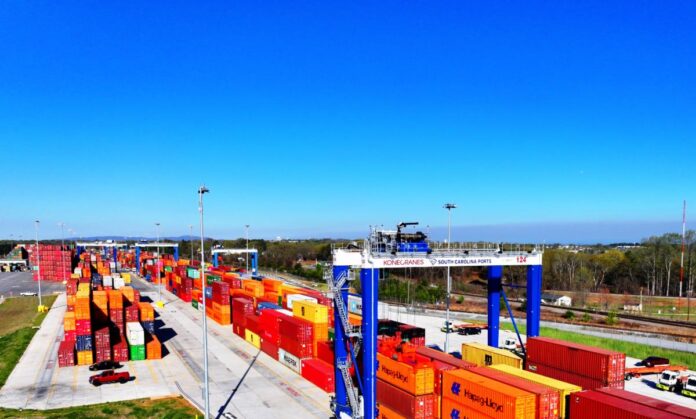 Inland Port Greer regularly serves more than 150 customers throughout the Southeast, with strong export demand helping to balance the flow for ocean carriers calling the Port of Charleston.﻿ ﻿(Photo/Matthew Peacock)