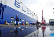 World’s largest car carrier delivered in China with 10,800 CEU capacity Glovis Leader car carrier