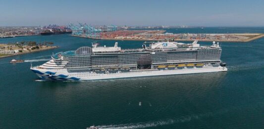 The Star Princess makes its inaugural visit to the Port of Los Angeles.
