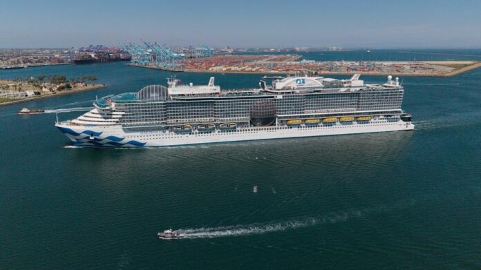 The Star Princess makes its inaugural visit to the Port of Los Angeles.