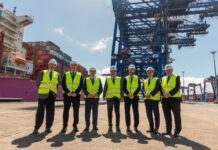 HMM CEO visits TTI Algeciras as terminal expansion gets green light Front left to right: Yong Son (CCO TTI-A), Jose Luis Hormaechea (Managing Director Algeciras Port Authority), Seung Hwan Seo (Managing Director Europe), Gustavo Santana (Chairman Ports of Spain), Gerardo Landaluce (Chairman Algeciras Port Authority), Won Hyok Choi (CEO HMM), Benito Nuñez (General Secretary for Transports), Jung Yub Lee (Senior Executive Vice President HMM), Alonso Luque (CEO TTI-A), Francisco Rivera (Deputy CEO & COO TTI-A), Nicolas Martinez (Business Development Director Algeciras Port Authority)