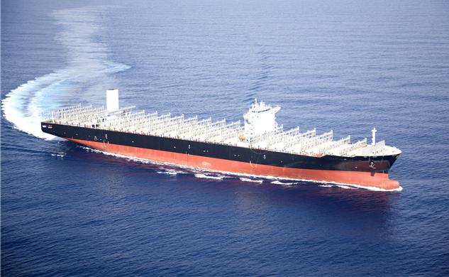 A container ship of the same class built by HJSC