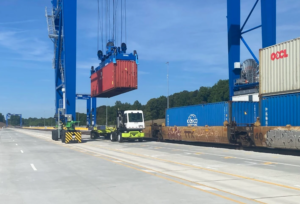 Gainesville Port officially opened with crews processing multiple trains and trucks since launch, establishing direct daily rail service.