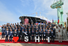 “K” LINE names new LNG vessel DIAMOND GAS JADE Kawasaki Kisen Kaisha (“K” LINE) has announced the naming of a newly built 174,000 cubic metre membrane-type LNG carrier, DIAMOND GAS JADE