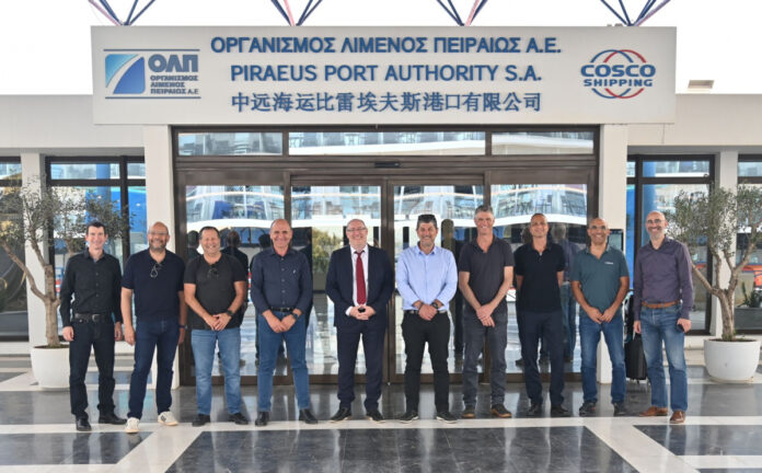 A delegation from Israel's port and shipbuilding organisations visited the headquarters of Piraeus Port during the Mare MED III Athens.