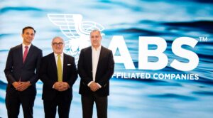 Photo Caption (L to R): Joshua Huck, Deputy Chief of Mission, US Embassy of Greece; Vassilios Kroustallis, ABS Executive Vice President and Chief Commercial Officer; and John Xylas, Executive Board Member of the Union of Greek Shipowners