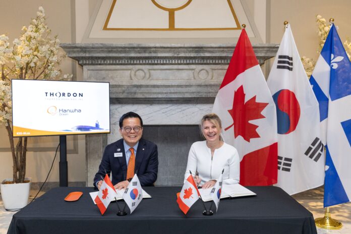 Hanwha Ocean and Thordon Bearings have signed a Memorandum of Understanding (MOU) to explore cooperation opportunities.