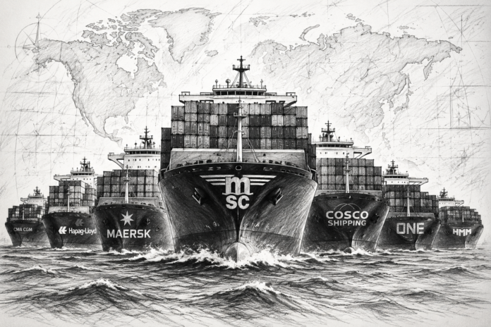 Shipping alliances continue to strengthen their dominance across the global container shipping industry, with 82.9 %.