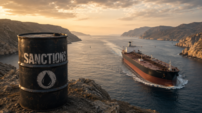 ChatGPT Image 19 Μαΐ 2026, 12_17_05 μ.μ. When Washington suspends its own oil sanctions, it is not making a statement about Russia but a confession about Hormuz.