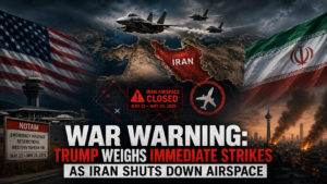 War warning: Trump weighs immediate strikes as Iran shuts down airspace
