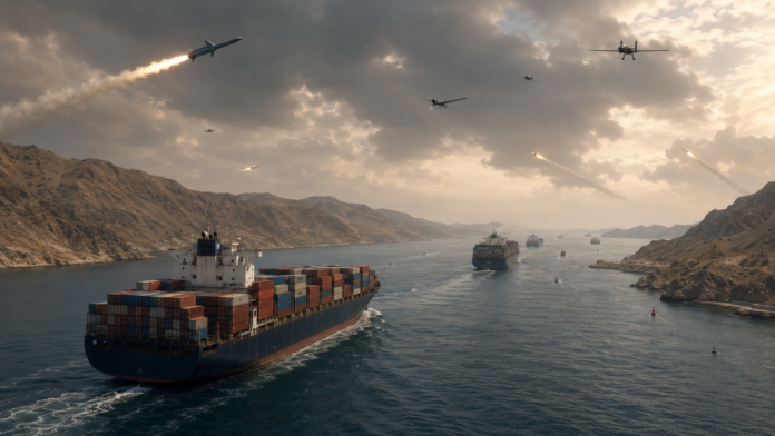 ChatGPT Image 27 Μαΐ 2026, 01_08_37 μ.μ. CMA CGM's statement carried more than corporate weight as it had been forced to redesign parts of its logistics network.