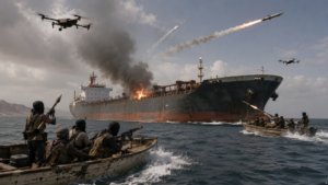 How piracy complements multi-chokepoint disruption architecture