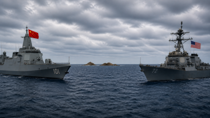 While the Philippines and the United States rehearsed missile strikes, Chinese survey ships were simultaneously charting the same waters.
