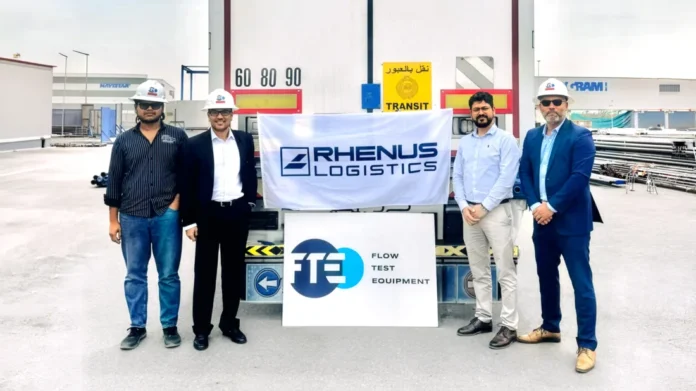From left to right: Aravinth Muniyasamy, Procurement Engineer at FTE; Habeeb Kunhipurayil, Regional Manager Middle East – Air & Ocean at Rhenus; Jitendra Mathpal, Production Manager at FTE; and Godwin Aranha, Business Development Manager Middle East at Rhenus. Credits: Rhenus Group