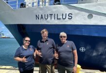 KONGSBERG advances seabed mapping technology through Nautilus expedition The KONGSBERG team dockside in Honolulu ahead of the NA178 expedition - Colleen Peters, Jørn Horvik, and Knut Terje will spend 14 days at sea testing the EM 304 MKII aboard E/V Nautilus.