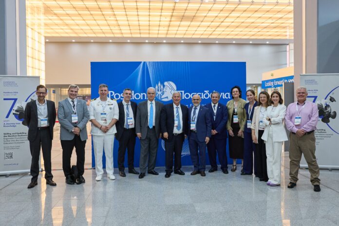 5. Group Photo The Eugenides Foundation hosted a event at Posidonia 2026 focused on the training and upskilling of the next generation of seafarers.