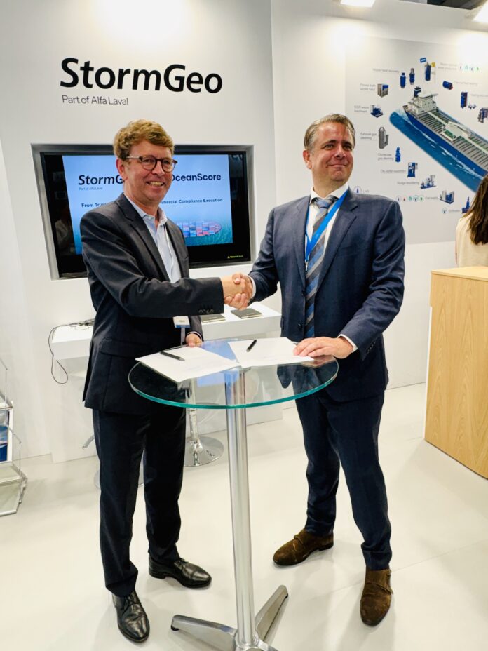 500ea2b7-6b21-4b71-a301-079221b40dba StormGeo and OceanScore have signed a collaboration agreement at Posidonia 2026 in Athens, deepening an existing relationship.