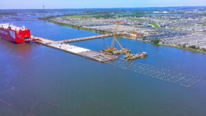 JAXPORT reaches halfway point on new vehicle berth construction