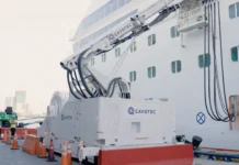 Cavotec secures shore power order for Southern California cruise terminal Cavotec PowerMove shore power system