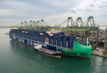 CMA CGM Notre Dame makes maiden Singapore call The CMA CGM Notre Dame, the world's largest containership, has made its maiden call at the Port of Singapore.