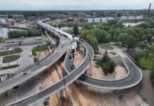 Load testing underway on Kundziņsala οverpass in Riga Construction of the overpass linking Tvaika Street to Kundziņsala in Riga has entered its final phase with load testing have begun.