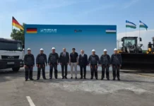 Rhenus to modernise Andijan terminal with €11 million investment Kick-off for the modernisation of the logistics terminal in Andijon: Representatives of the Rhenus Group, the city of Andijon and other project partners came together at the terminal site. Credit: Rhenus Group