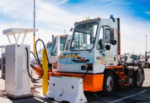 APM Terminals Los Angeles orders electric terminal tractors APM Terminals Los Angeles at Pier 400 has signed a contract with Orange EV for 40 additional HUSK-e XP battery-electric terminal tractors.
