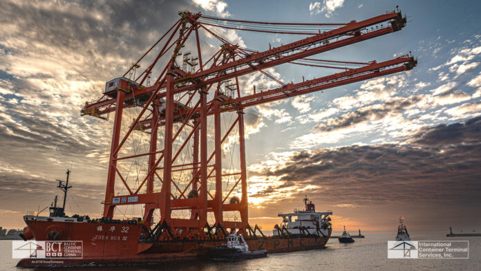 Two new quay cranes manufactured by ZMPC have arrived at Baltic Container Terminal in Gdynia as part of a joint investment programme.