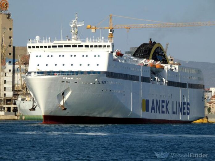 ELYROS ship at port of Piraeus